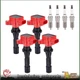 4Pcs Ignition Coil & Spark Plug For Mazda 3 6 MX-5 Miata CX-7 2.0L 2.3L 2.5L