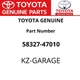 Toyota Genuine Heat Insulator Muffler Shield 58327-47010 NEW