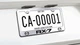 Mazda RX7 License Plate Frame, Custom Made of Chrome Plated Metal