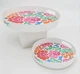 🔥French Bull Set of Two 11" & 16" Turntables Lazy Susans w/Floral Design ✨️NEW✨
