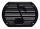1955-81 Universal Speaker Covers; Musical Note" Design; Black; 6" x 9"; with 4