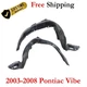 For 2003-2008 Pontiac Vibe Splash Shield Front Left & Right Side Set 2pc