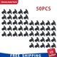 50PCS Fender Apron Grommet Nut Clips Black For Acura ILX MDX Honda CR-V Odyssey