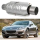 Stainless 2.5" In / Out Catalytic Converter Stainless Steel For Mazda RX-8 RX-7